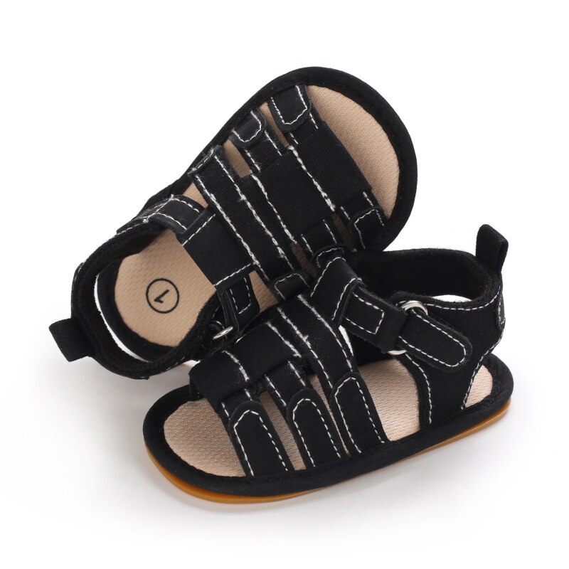 Sandales en caoutchouc souple pour garçon, chaussures d'extérieur antidérapantes, décontractées, pour les premiers pas