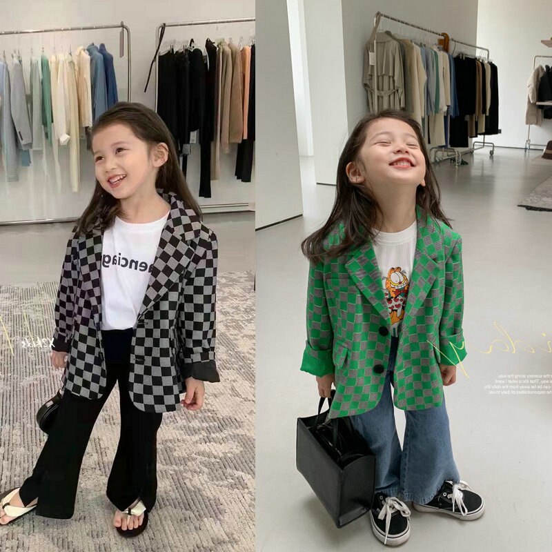 Droshipping 2022 Spring Girls&#39; Suit Coat For Kids Clothes Girl Button Jacket And Outerwear Children Clothing Costume