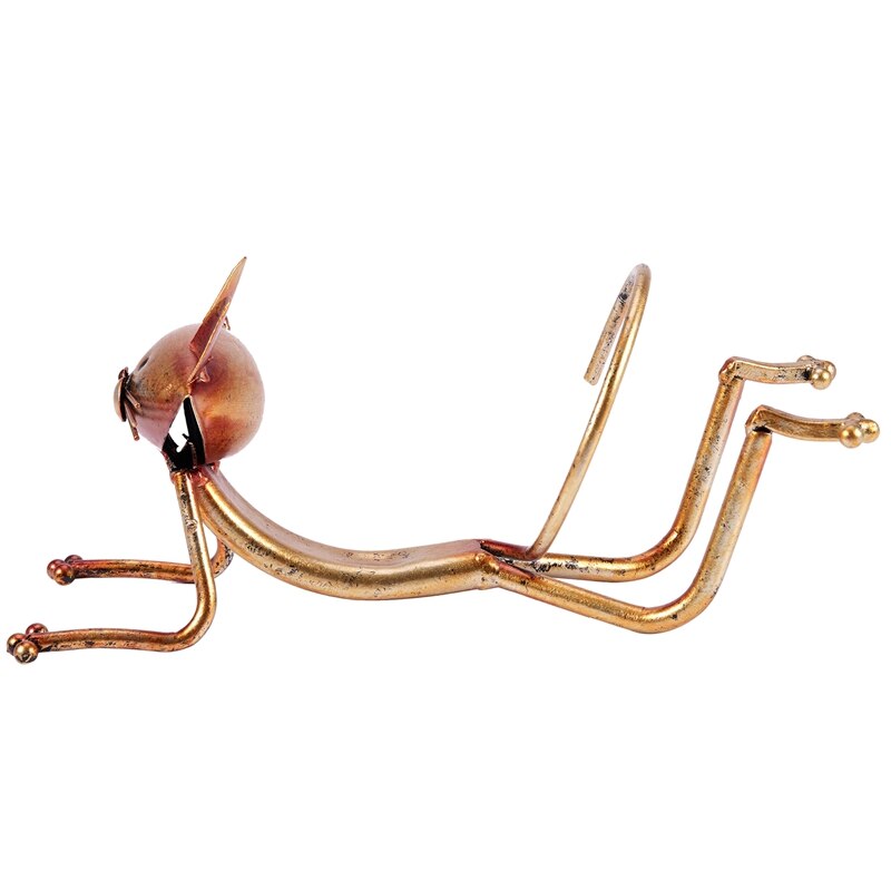 Yoga gato vinho rack de metal vinho titular prateleira escultura prática escultura decoração para casa interior vinho suporte artesanato