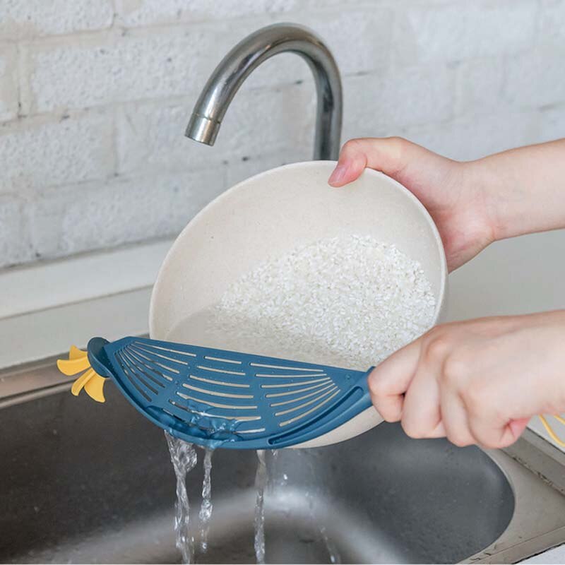 Multifunctional Drainer Household Convenient Hanging Fruit Rice Washer Noodle Rice Cleaner Machine Kitchen Colander Tool