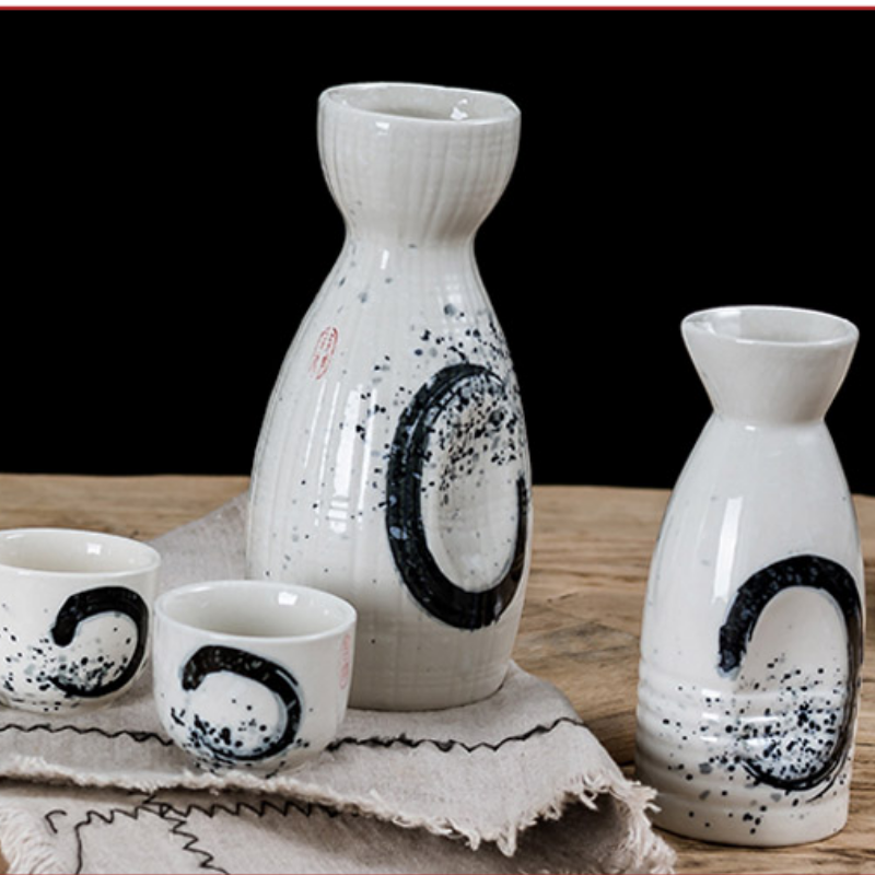 Japanese Style Wine Glass Retro Ceramic Wine Glass White Wine Glass Small Wine Bottle Wine Bottle Dispenser Bridesmaid