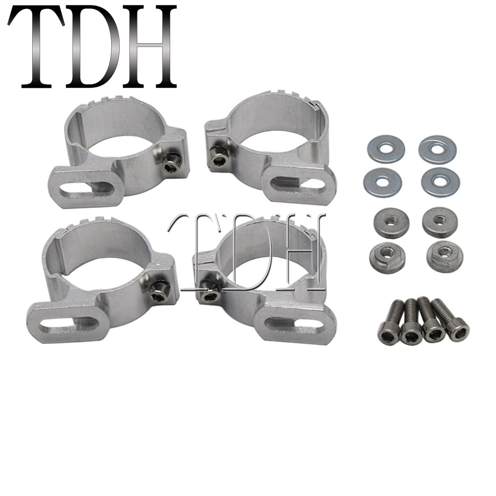 Kit de montaje de abrazaderas de carenado de faro delantero de motocicleta de aluminio para Harley Cafe Racer 35-50mm tenedores accesorios de moto