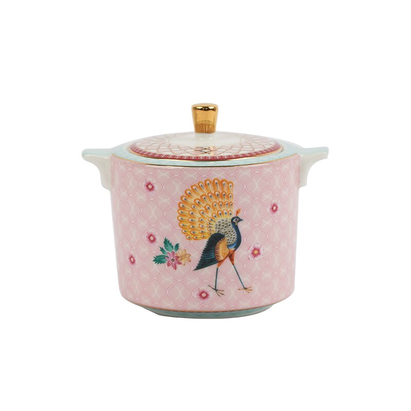 Luxury Tea Coffee Cup and Saucer Set Tea Porcelain Tea Coffee Cup Set Ceramic Espresso Tazza Home Drinkware AB50SX: Sugar Bowl