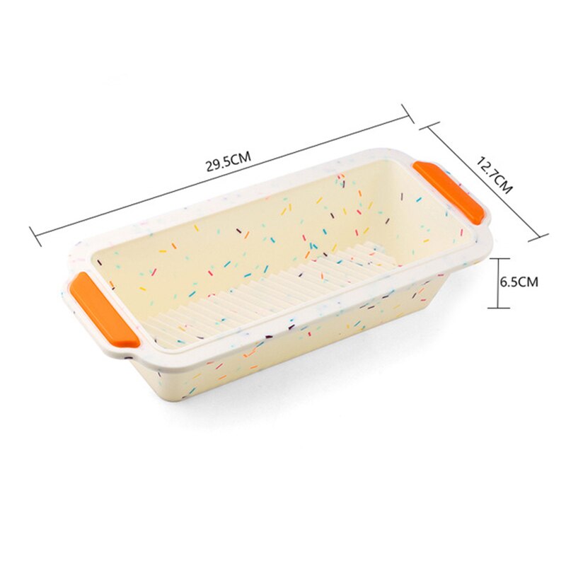 Non-stick Rectangular Silicone Cake Baking Mould Toast Bread Tin Bakeware Tray Long Square Pan Tool Dining Kitchen: 03