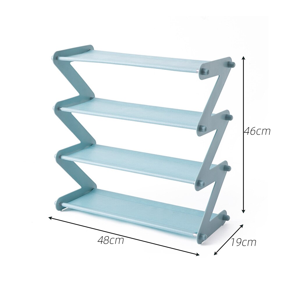 Simple Hallway Space Saving Shoe Rack 1pc Door Shoe Organizer Multi Layer Wall Cabinet Home Shoe Hanger: B blue