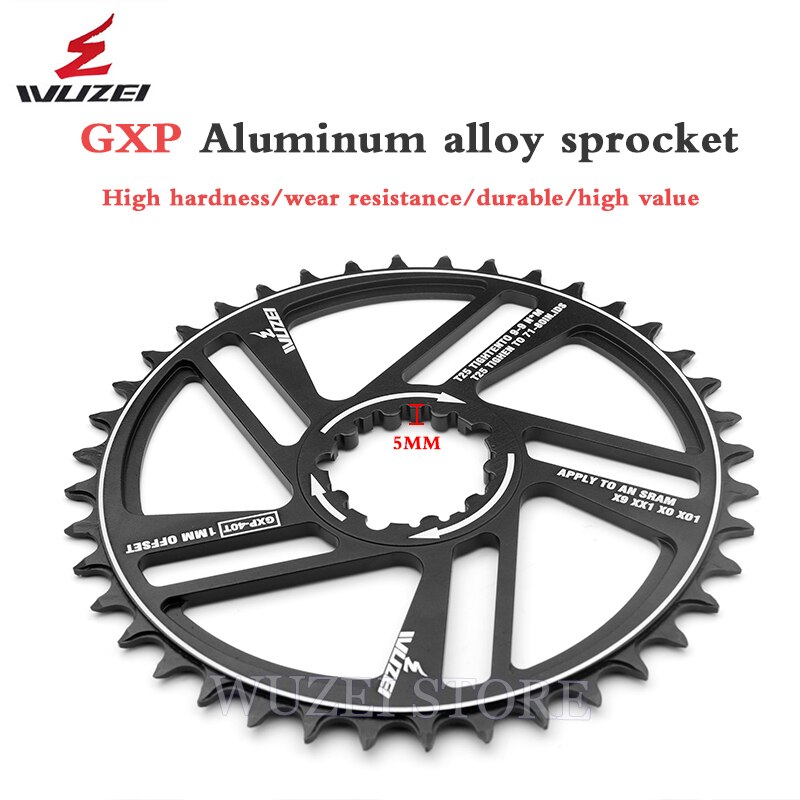 Wuzei Mountainbike Gxp Kettingbladen 30/32/34/36/38/40/42T Offset 1Mm Tandwielen 8/9/10/11/12 Speed Mtb Crankstel Onderdelen Voor Sram