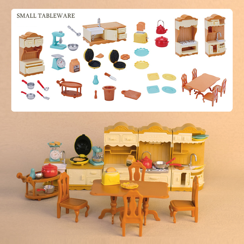 Miniatur-Puppenhaus-Möbelset, Miniatur-Küchenutensilien, Sofa-einstellen für das Wohnzimmer, Zubehör für BJD-Puppen: Freier Raum