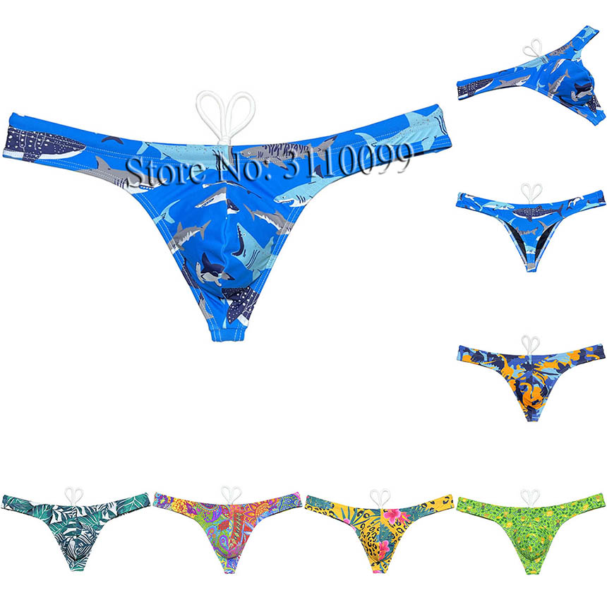 Polychrome Herren-Badeanzug, Bikini, Strandmode, Futter, Badehose, Tanga, Badehose