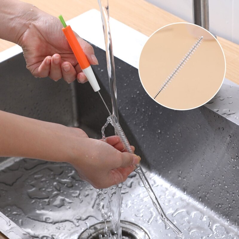 B2EB Baby Melk Fles Wassen Borstel Zuigfles Stro Glazen Buis Reinigingsborstel