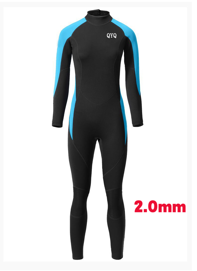 Traje de neopreno para hombre, traje completo de buceo para pesca submarina, snorkel, surf, conjunto de una pieza, traje de baño para mantener el calor en invierno: XL / Azul