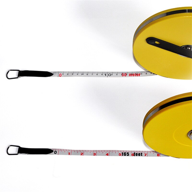 WINTAPE 50m Measuring Tape Hand Disc Ruler Carpenter Metric RetractableTape Measure For Woodworking Measurement Tape Tools