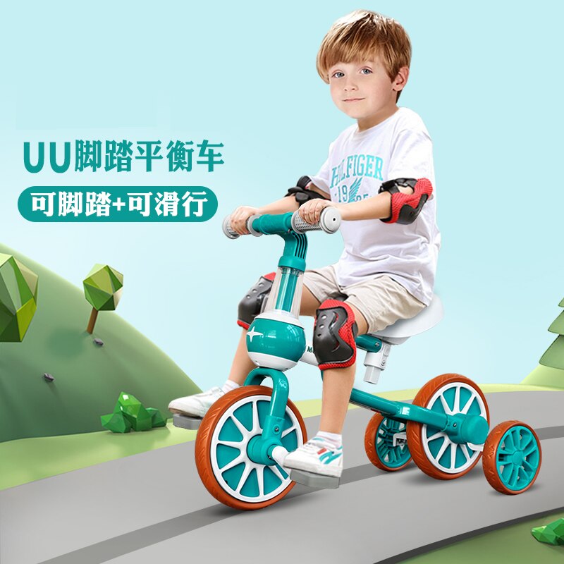 Super Light Balance Baby Bicycle For 1-4 Year Old Kids 3 Colors Walking Bike With Toddlers Pedal Scooter and Footrest