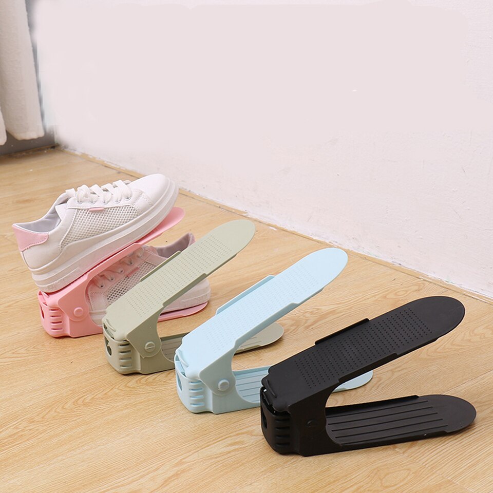 Soporte ajustable para calzado, organizador de zapatos con ranura para ahorro de espacio, armario, estante de almacenamiento, caja de zapatos