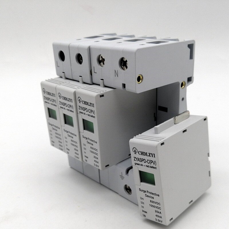 Parafoudre C40 20KA ~ 40KA ~ 275V 385V 420V AC SPD, dispositif de protection contre la foudre, basse tension 1P + N