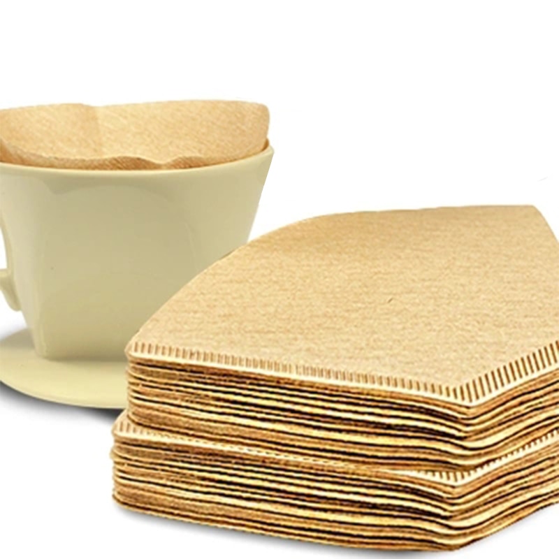 100 stk /200 stk /300 stk/pose kjegleform engangs kaffefilterpapir ubleket forhåndsfoldet filterkaffemaskin silverktøy