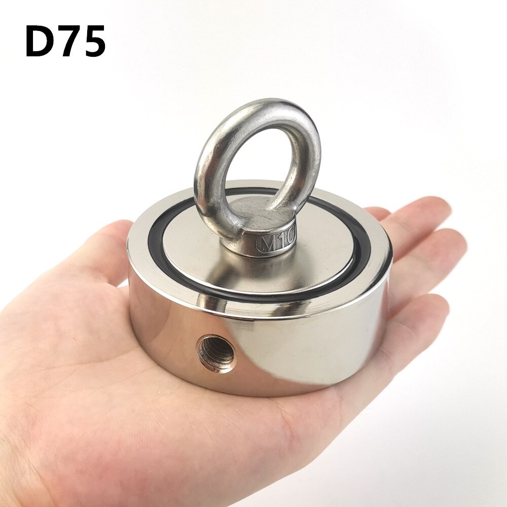 Sterke Neodymium Magneet Dubbele Kant Zoeken Magneet Haak D48 - D94 * 28 Mm Super Power Salvage Vissen Magnetische Stell bekerhouder: D75x25