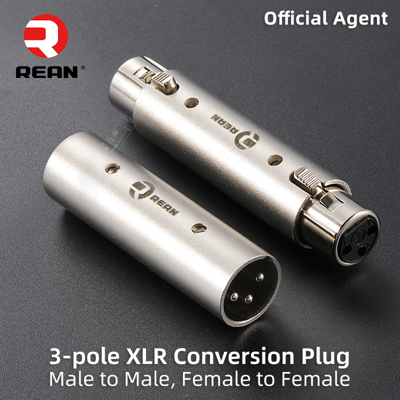NEUTRIK's REAN Audio Video Conversion Adapter XLR to XLR, XLR to RCA, XLR to 6.35, 6.35 to RCA Female, 6.35 Female, 6.35 to 3.5