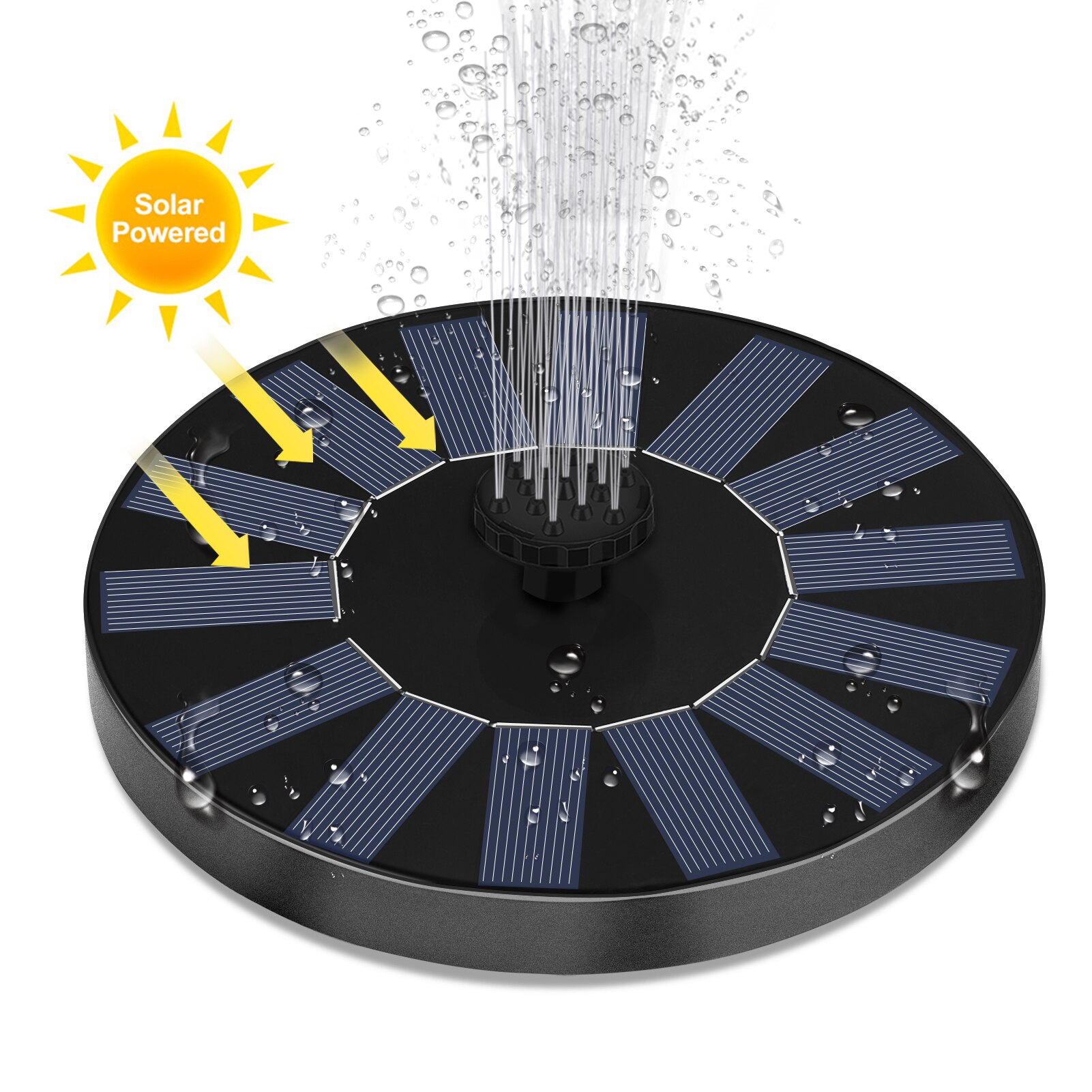 3.7V-10V /1.2W-3.5W Solar Fountain Floating Fountain Swimming Pool Water Pump Solar Panel LED Colorful Lights Shower Fountain: as shows   7V 1.5W