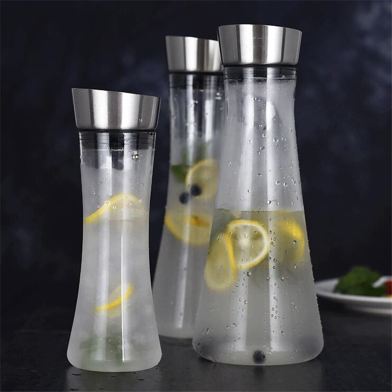 Pichet à jus en acrylique PC | Pichet en plastique anti-gouttes, pichet à vin, pot à carafe en acrylique, cruche à bouilloire à eau