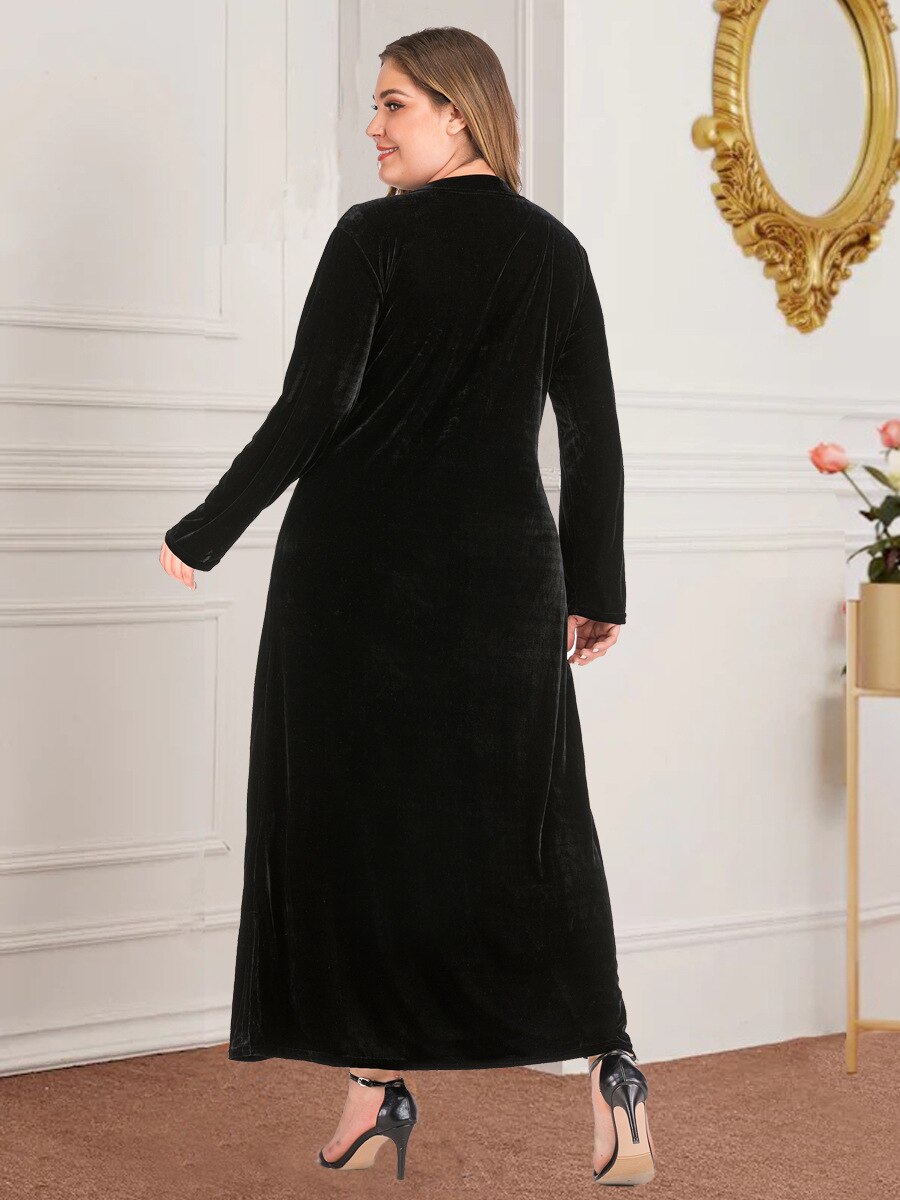 Musulman velours Abaya Robe femmes turquie broderie dubaï arabe Vestidos marocain caftan Robe Longue Femme Hijab Musulman Ensembles