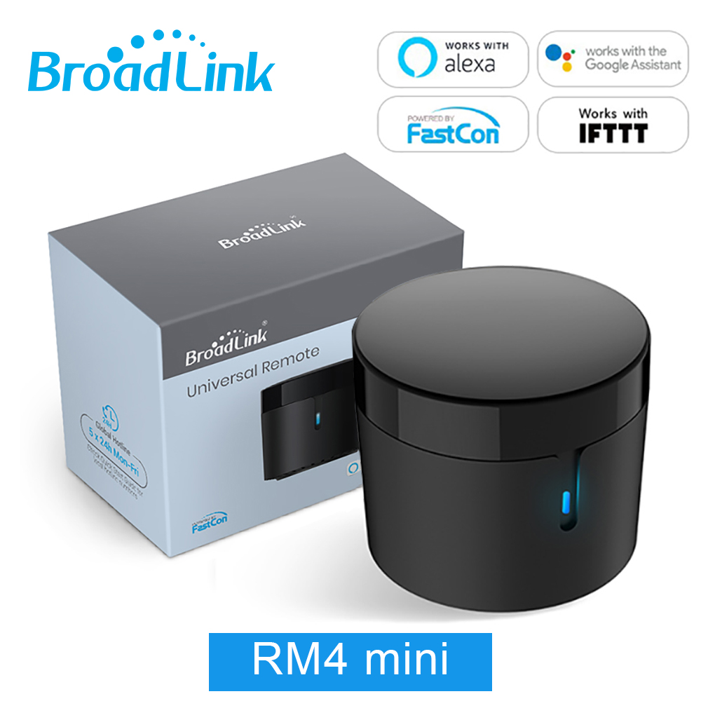 Oryginalny Broadlink RM4 Pro uniwersalny inteligentny przełącznik RF Wifi RM4Mini pilot na podczerwień czujnik HTS2 praca Alexa Google Home Assistant: SZARY
