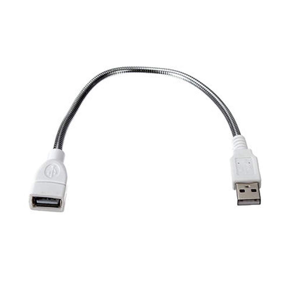 Ible Date Cable 35cm USB 2.0 A Male to Female Extension Gooseneck Metal Stand Cable for mobile power laptop PC