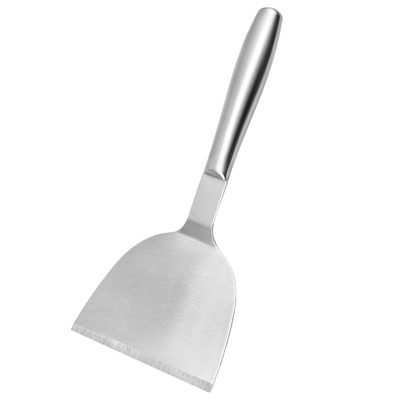 Pelle à Steak frit en acier inoxydable, cuisine multifonctionnelle, Pizza, crêpes, spatule, pâtisserie, outils de barbecue, accessoires de cuisine: Gris clair