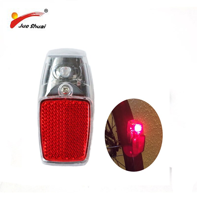 JS Leds Fender Bike Light Mount on the Mudguard Rear Rack Red Plastic Safe Warning Bicycle Taillight Bike Rear Light Flashlight: 419