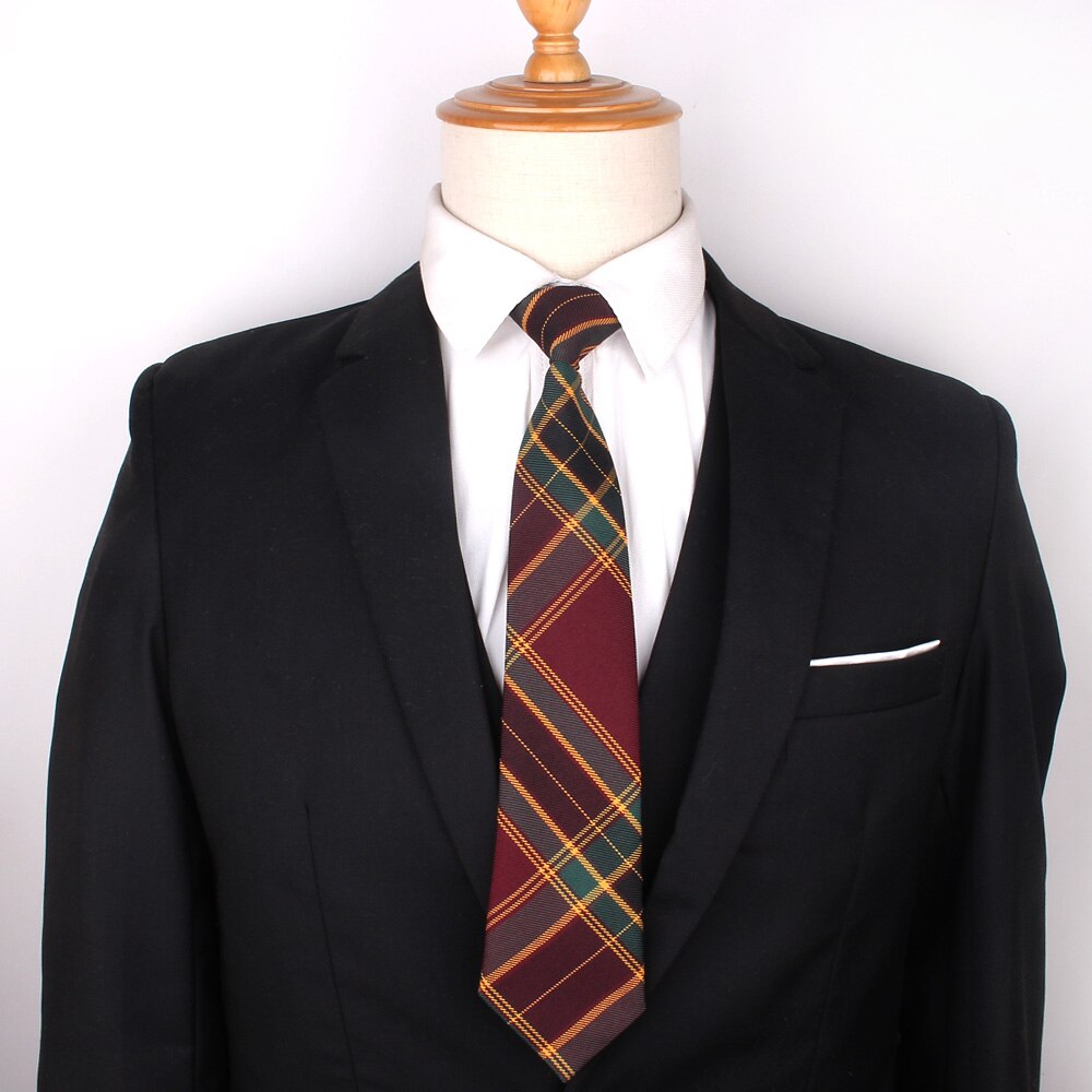 Nowa guma krawaty dorywczo krawat w kratkę dla chłopców dziewcząt krawaty prosty cienki krawat Gravatas leniwy osoba student krawat szyi nosić