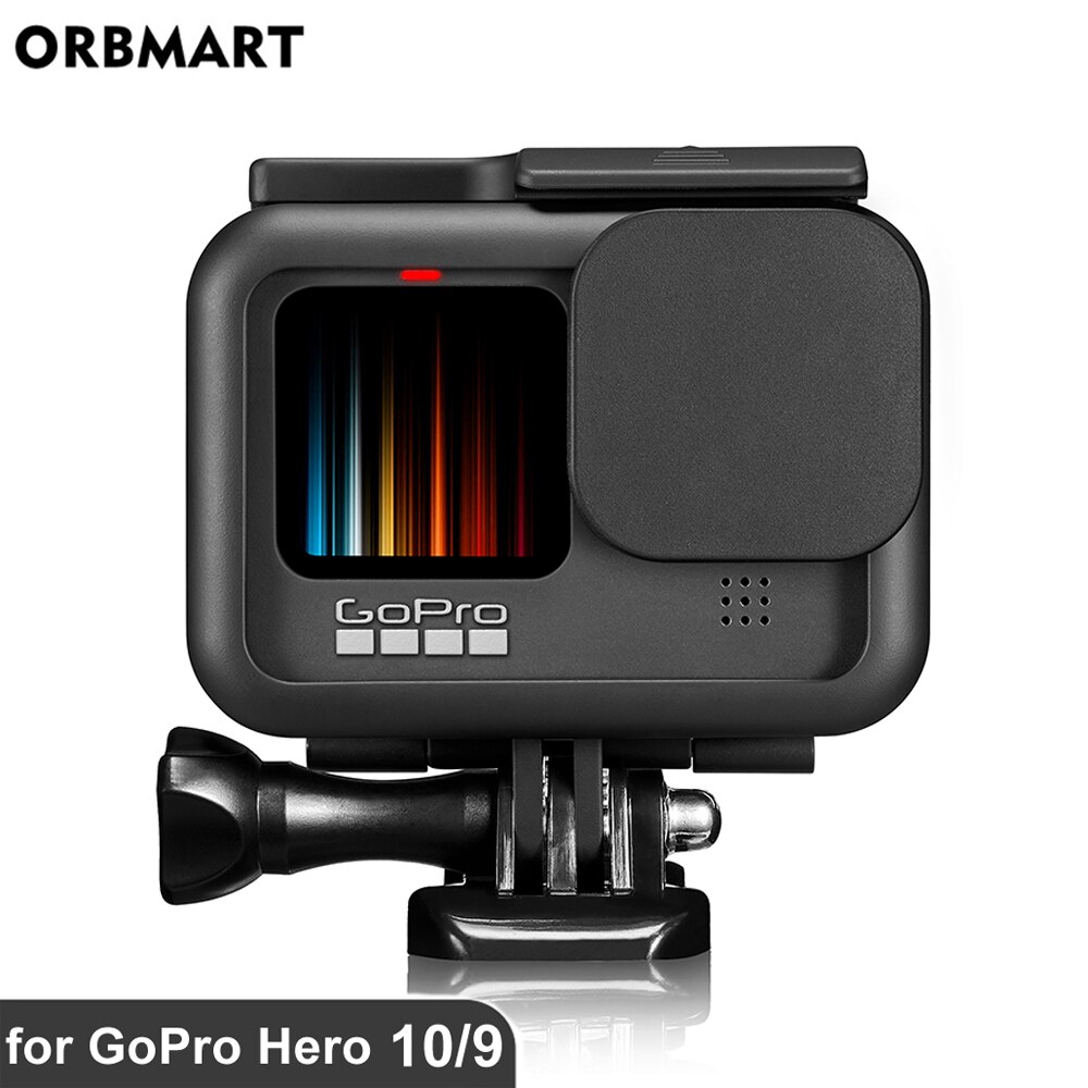 Voor Gopro Hero 10 9 Zwart Frame Case Lensdop Beschermhoes Kooi Glazen Screen Protector Voor Go Pro 10 9 Gopro9 Accessoires