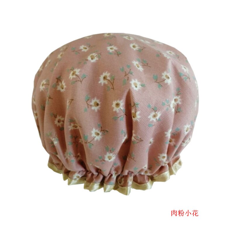 Chapeaux de douche étanches pour adultes | Produits pour salle de bain, chapeau de cuisine anti-poussière, ensemble capuche anti-fumée, shampooing capuchon de douche épais mignon: 7