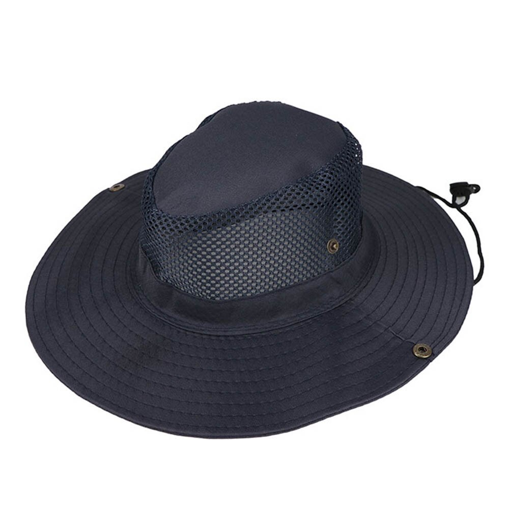Brede Rand Vissen Zon Caps Zomer Mesh Zonnebrandcrème Grote Dakranden Uv-bescherming Voor Camping Hengelen Safari Wandelen Outdoor Activiteit: Donkergrijs