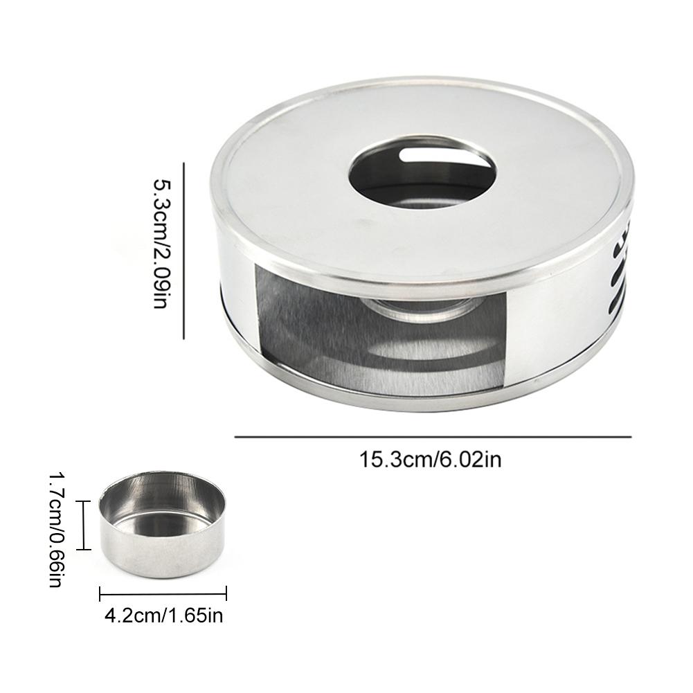 Base térmica para calentar café, agua, té, vela de acero inoxidable, calentador de tetera resistente al calor, Base de aislamiento, soporte para velas, accesorios para té
