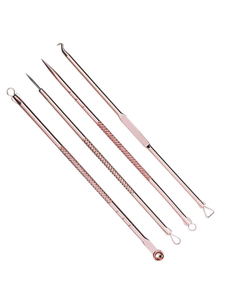 4 pièces point noir tête blanche comédon Spot bouton défaut extracteur Kit d'outils