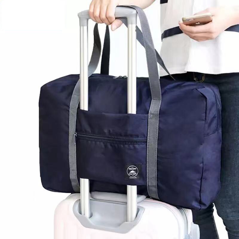 Waterdichte Opvouwbare Nylon Bagage Tas Unisex Casual Schoudertassen Kleine Licht Handtas Draagbare Trip Hand Reistas Met Hang
