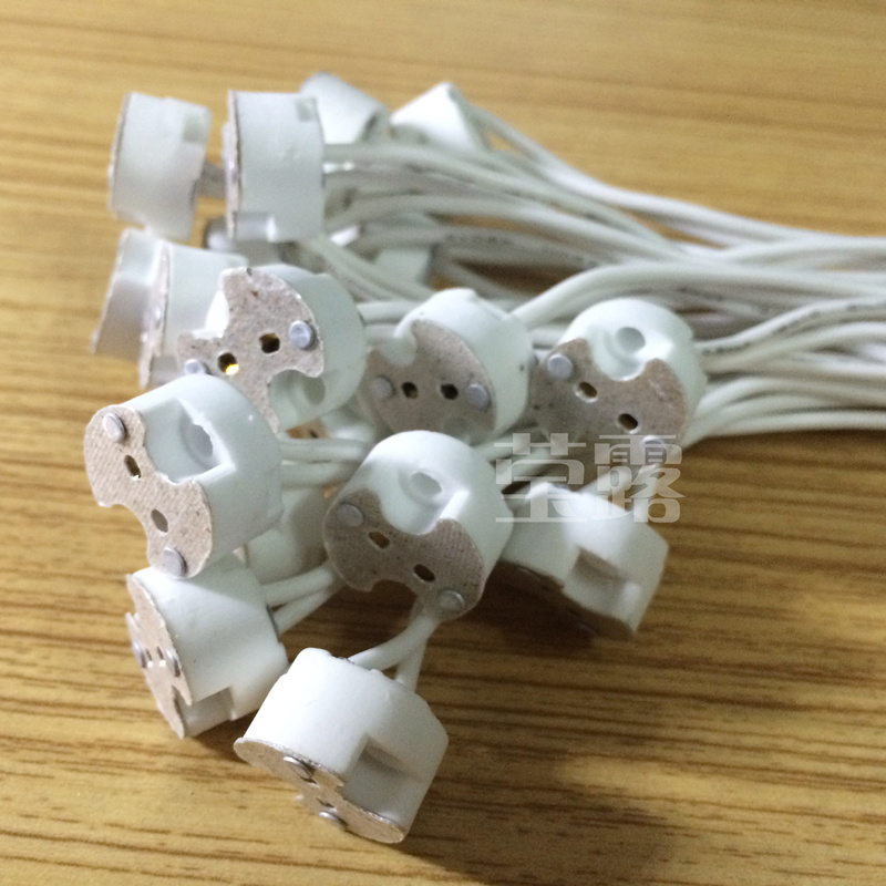 5PCS LED Lamp Socket Holder Base Halogen with Wire Miniature Bi-pin Base, Gu5.3 Mr16, Mr11 GU10 G9 G4 Base Socket