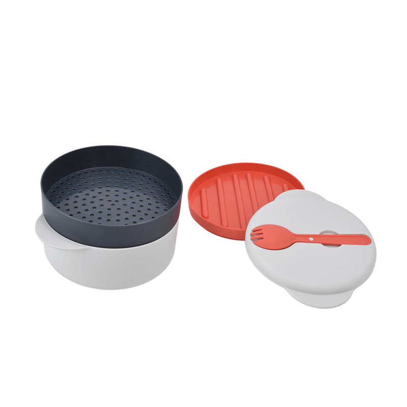 Microwave Steaming Container Kitchen Microwave Vegetables Cooker Stackable for Home