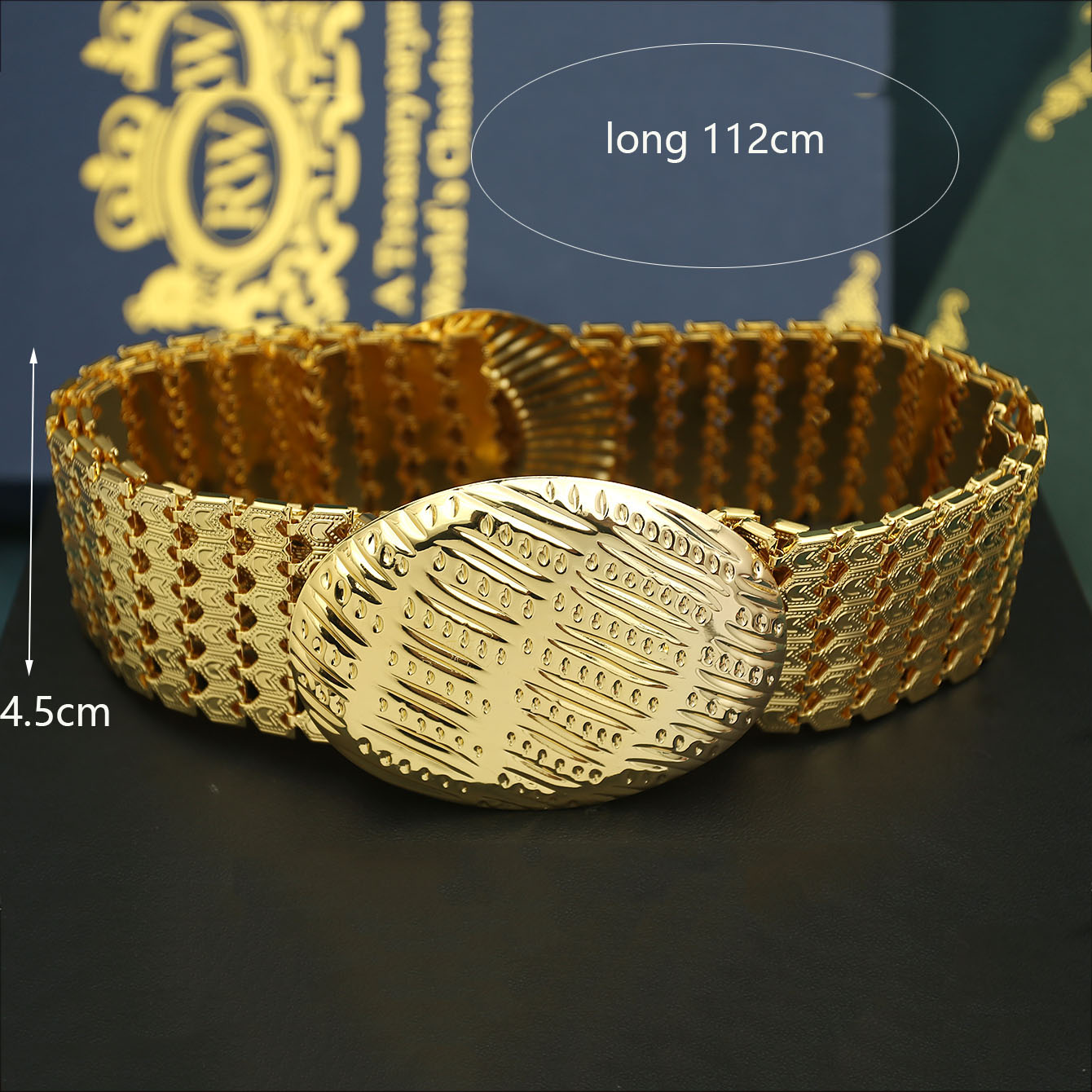 Cinturón de Metal chapado en oro, cinturón de boda, joyería étnica para el cuerpo, cadena de cintura nupcial para mujer, traje festivo, cosas de novia para boda: Oro