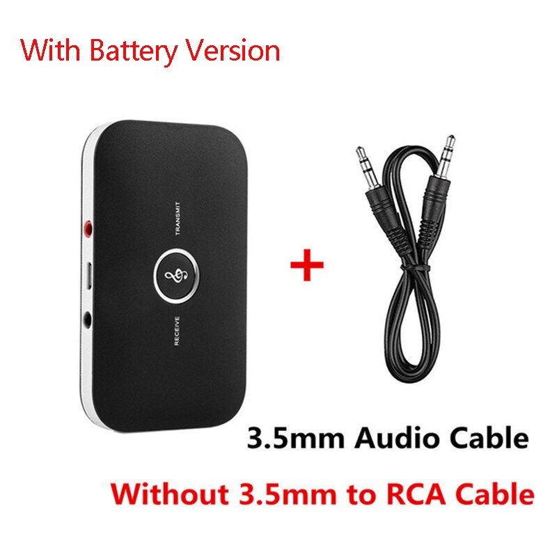 VIKEFON Bluetooth 5.0 Audio Transmitter Receiver RCA 3.5mm AUX Jack USB Dongle Music Wireless Adapter For Car PC TV Headphones: black