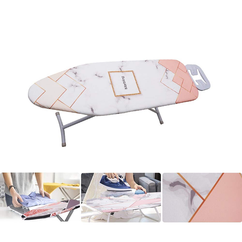 Marble Print Ironing Board Cover Protective Insulation Ironing Mat Non-Slip Thickened Ironing Cloth Guard Pressing Pad Washable