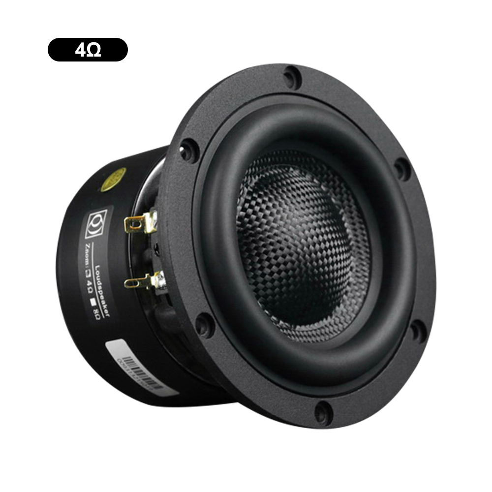 AIYIMA 1Pcs 4 Inch Subwoofer Speaker 4 8 Ohm 80W HiFi Speaker Audio Fiberglass Basin Low Frequency Home Theater Loudspeaker: black