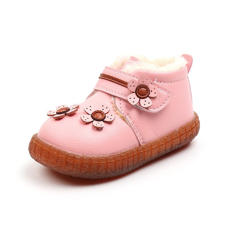 COZULMA-bottines de neige à crochet et boucle | Chaussures chaudes en peluche pour enfants, chaussures d'hiver pour enfants, bottes de neige pour filles, taille 15-25