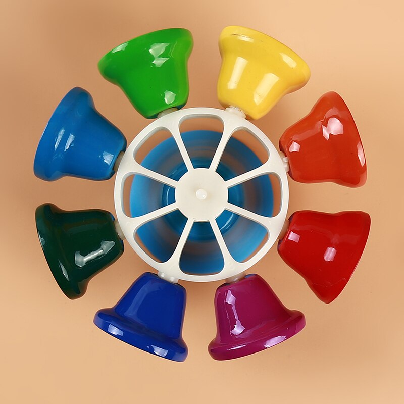 Baby Percussie Speelgoed School Handbells Multicolor Helder Geluid Multifunctionele Octaaf Onderwijs Instrument Hand Bell Voor Kids