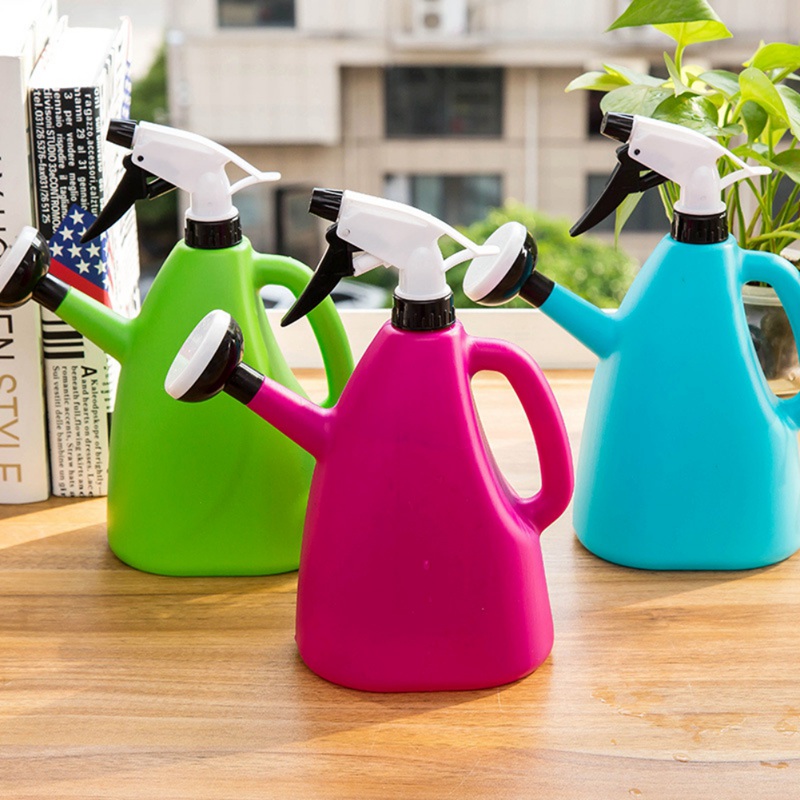 Practical Dual-Purpose Watering Spraying Pot 1L Hand-Pressed Household Gardening Watering Cans Adjustable Garden Supplies