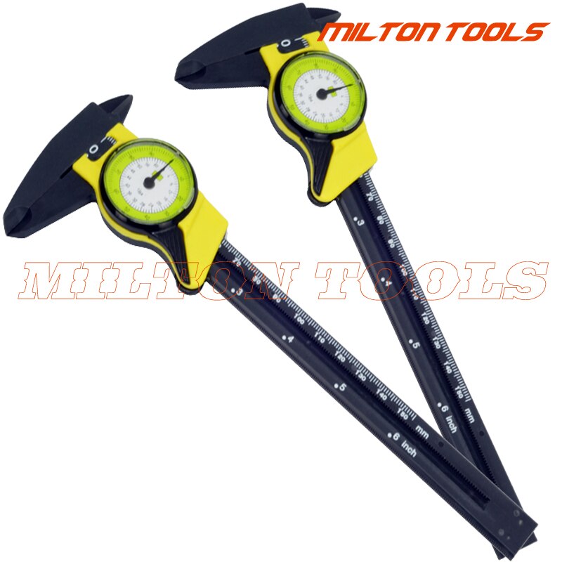 Factory-outlet! 150mm/6"Plastic Dial Caliper PLASTIC BLACK DIAL VERNIER CALIPER inch-reading caliper