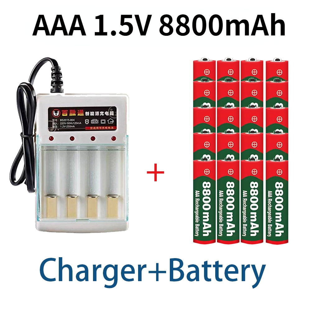 20 stk aaa 8800 mah genopladeligt batteri aaa 1.5v 8800 mah genopladeligt alcalinas drummey  +1 stk 4- celle batterioplader