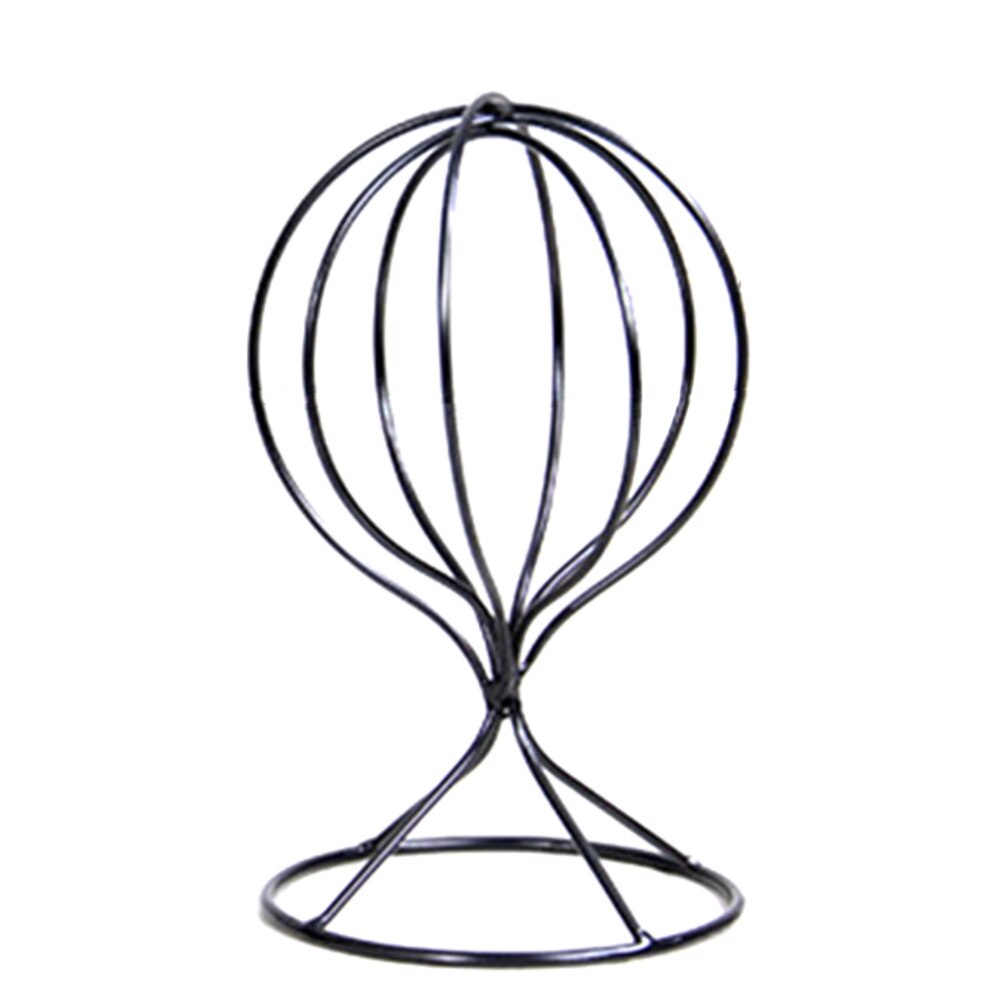 1pc S/L Hollow Balloon Metal Wig Hairpiece Stand Tabletops Decorative Hat Cap Holder Wig Stands wig head with stand: Large