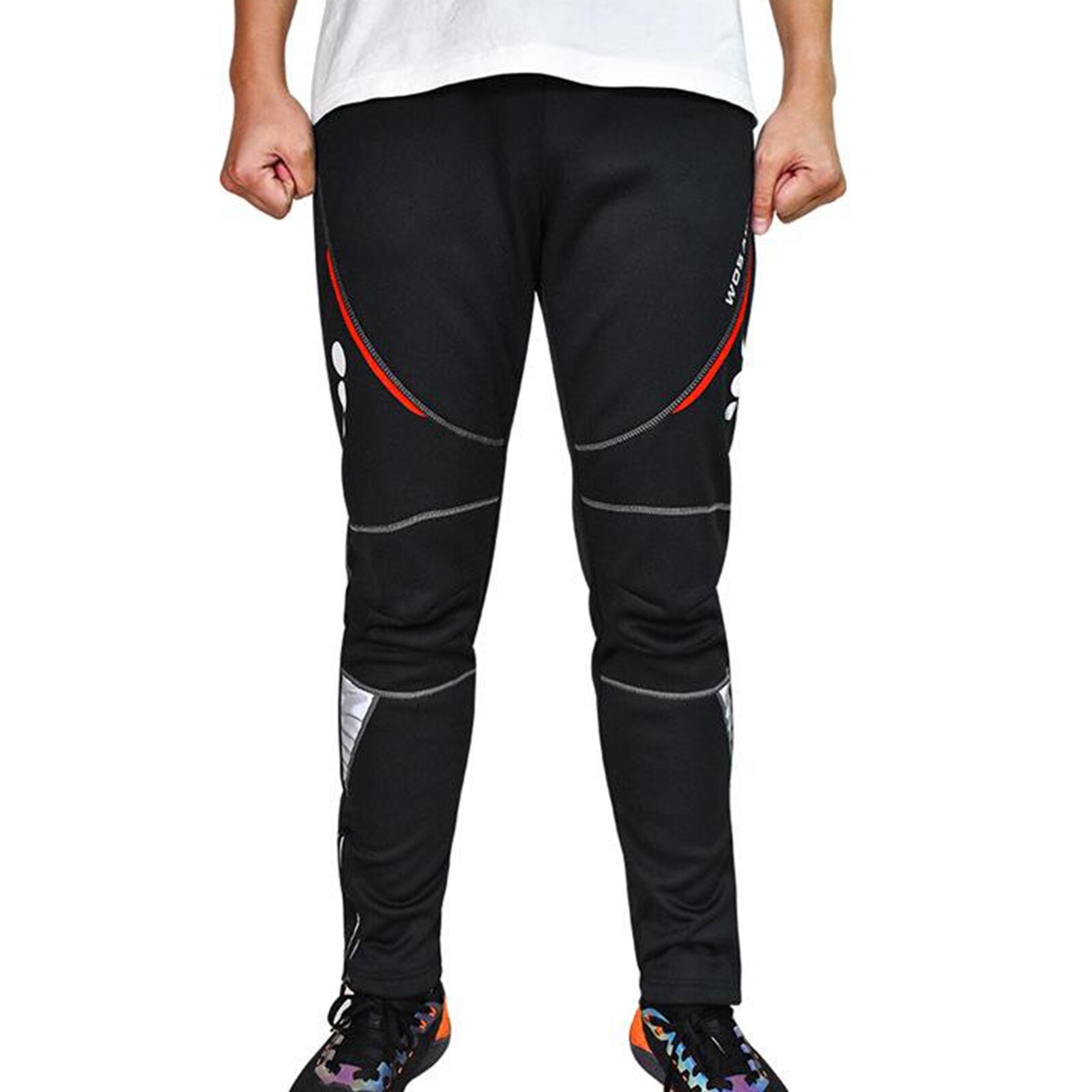 Pantalones de ciclismo térmicos para hombre, medias deportivas de lana acolchadas para bicicleta al aire libre