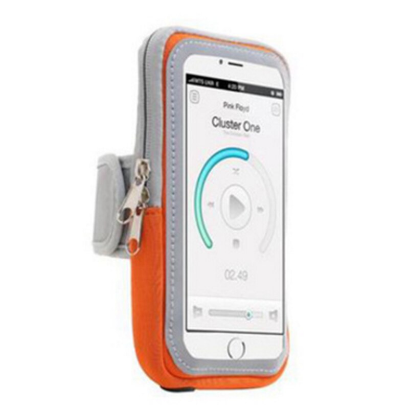 Atmungsaktiv Schweiß-saugfähigen Tuch Sport Armband Für Iphone 7 Fall Handy Arm Bands Halter Auf Hand 6,2 zoll telefon Beutel: Orange