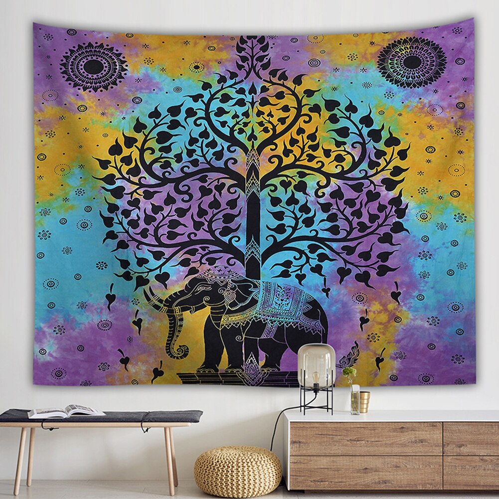 Mandala Deken Muur Opknoping Hippie Gooien Tapijt Mat Decoraties Bohemian Olifant Gedrukt Boerderij Dorm Bed Cover Tafelkleed